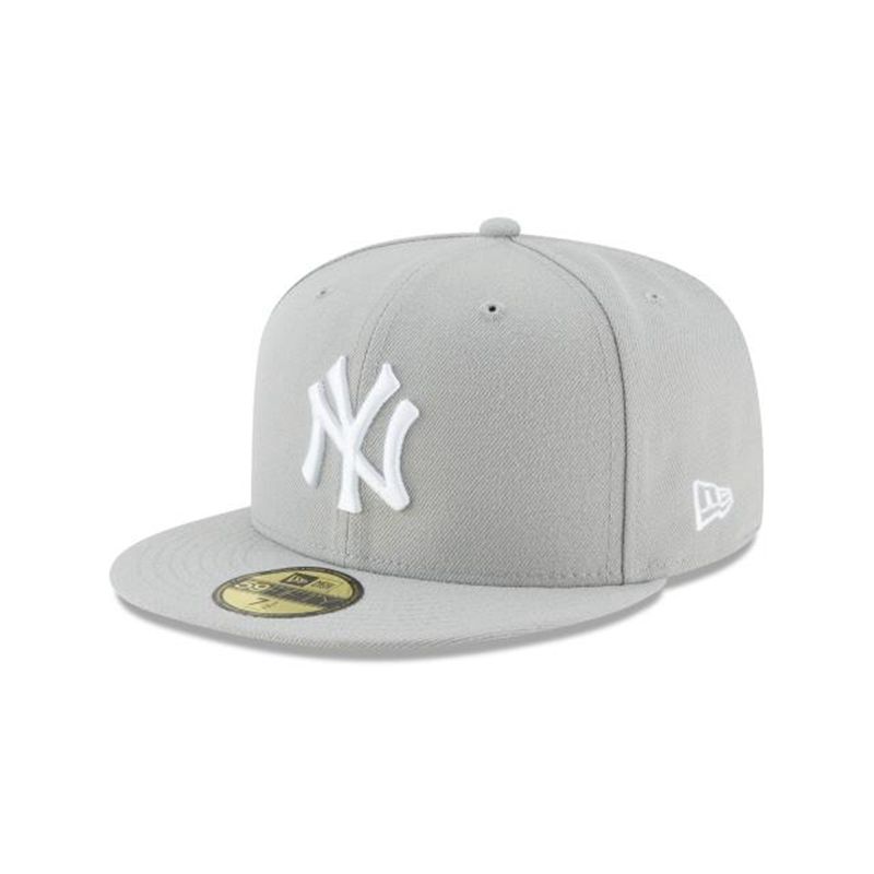 MLB New York Yankees Basic 59Fifty Fitted (PLD1249) - Grey New Era Caps